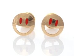 Cercei copii - Smiley rosii